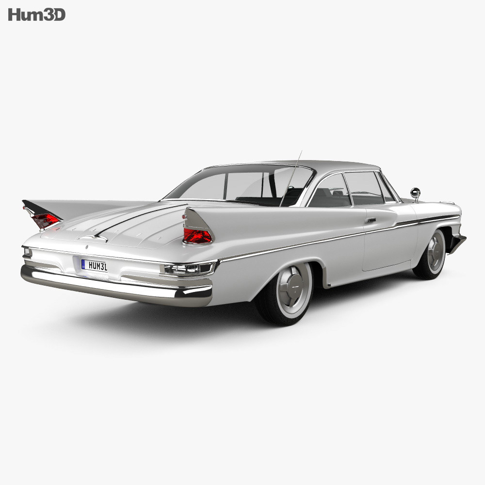 DeSoto Hardtop Coupe 1961 3D 모델  back view
