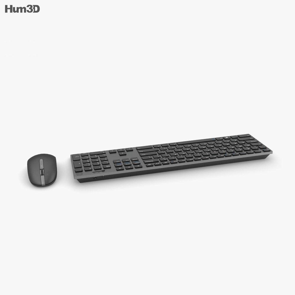 Dell Premier Wireless Keyboard and Mouse 3d model