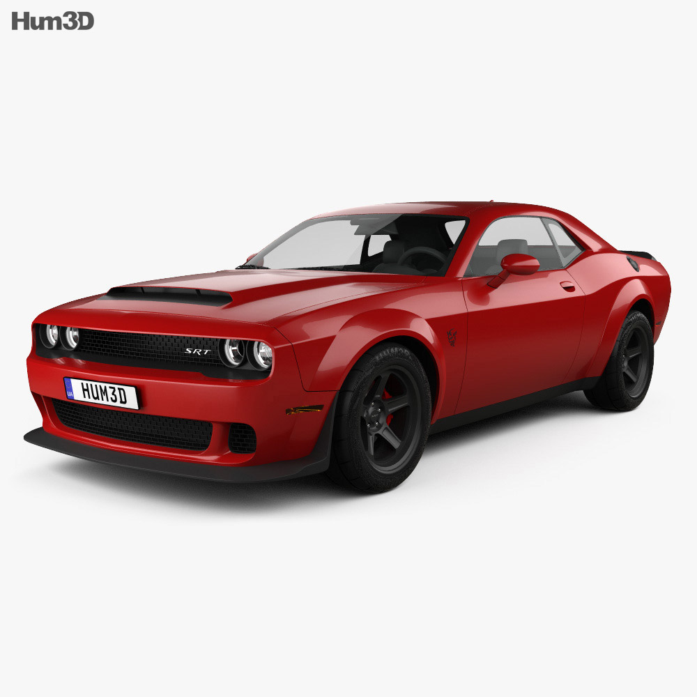 Dodge Challenger SRT Demon 2020 3D model - Vehicles on Hum3D