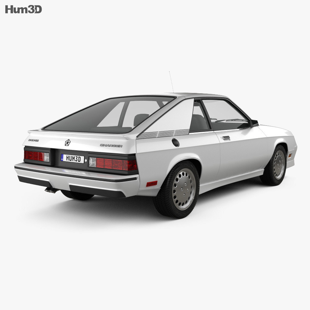 Dodge Charger L-body 1987 3d model back view