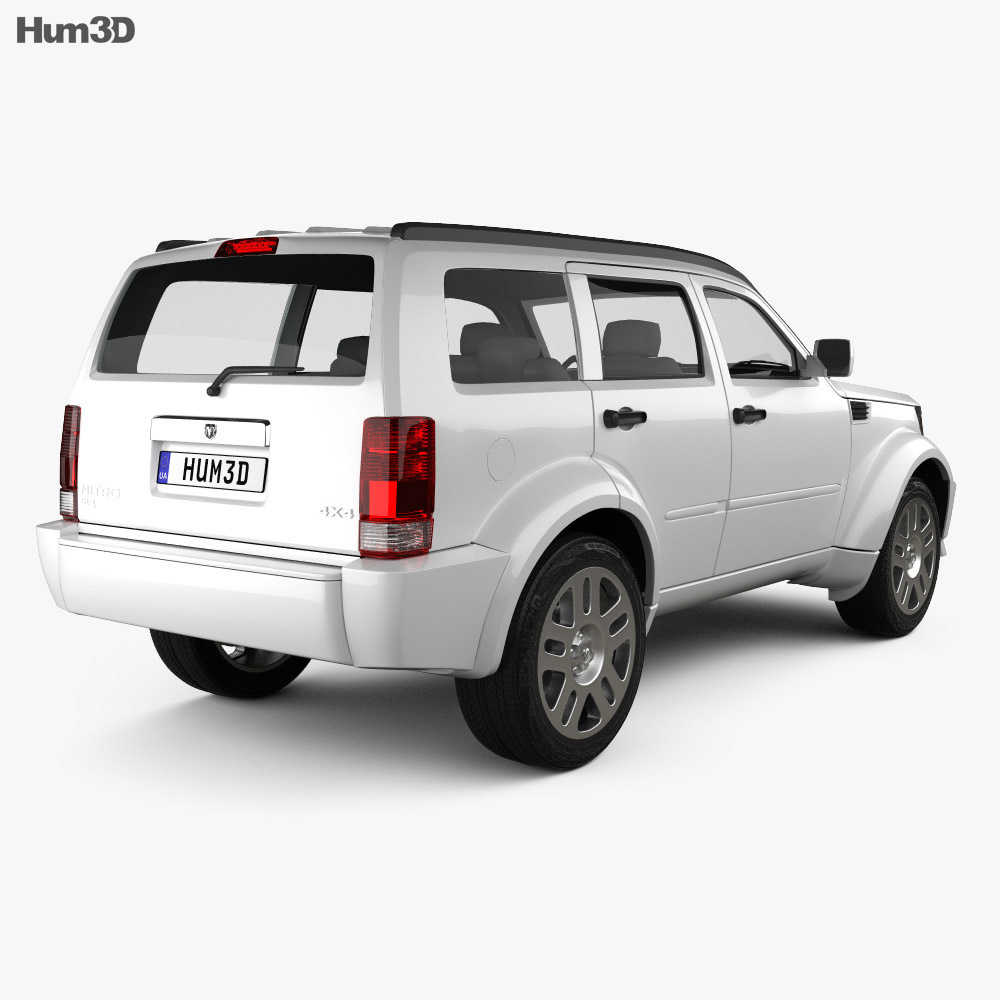 Dodge Nitro 2014 3D模型 后视图
