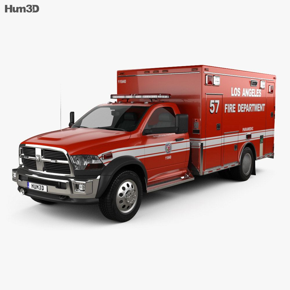 Dodge Ram LAFD Paramedic 2016 Modelo 3D