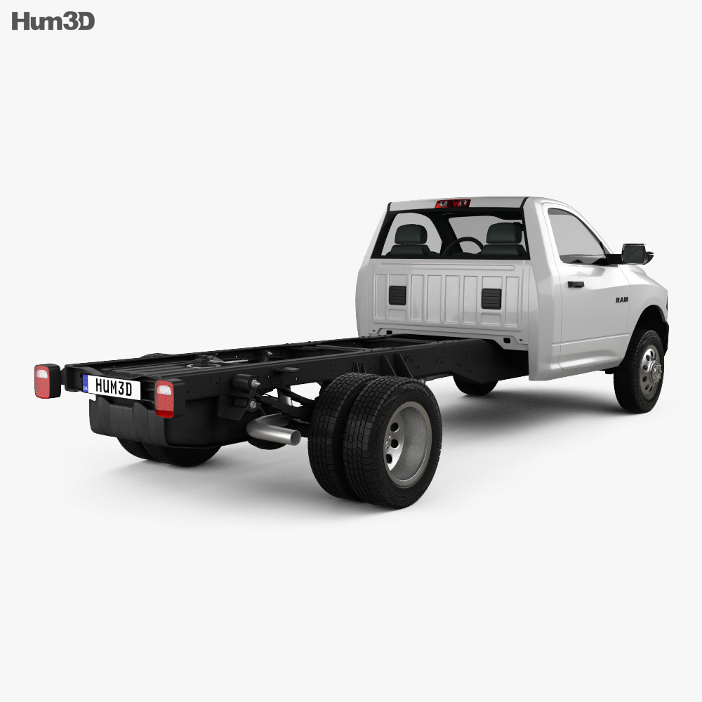 Dodge Ram Regular Cab Chassis 2015 3D 모델  back view