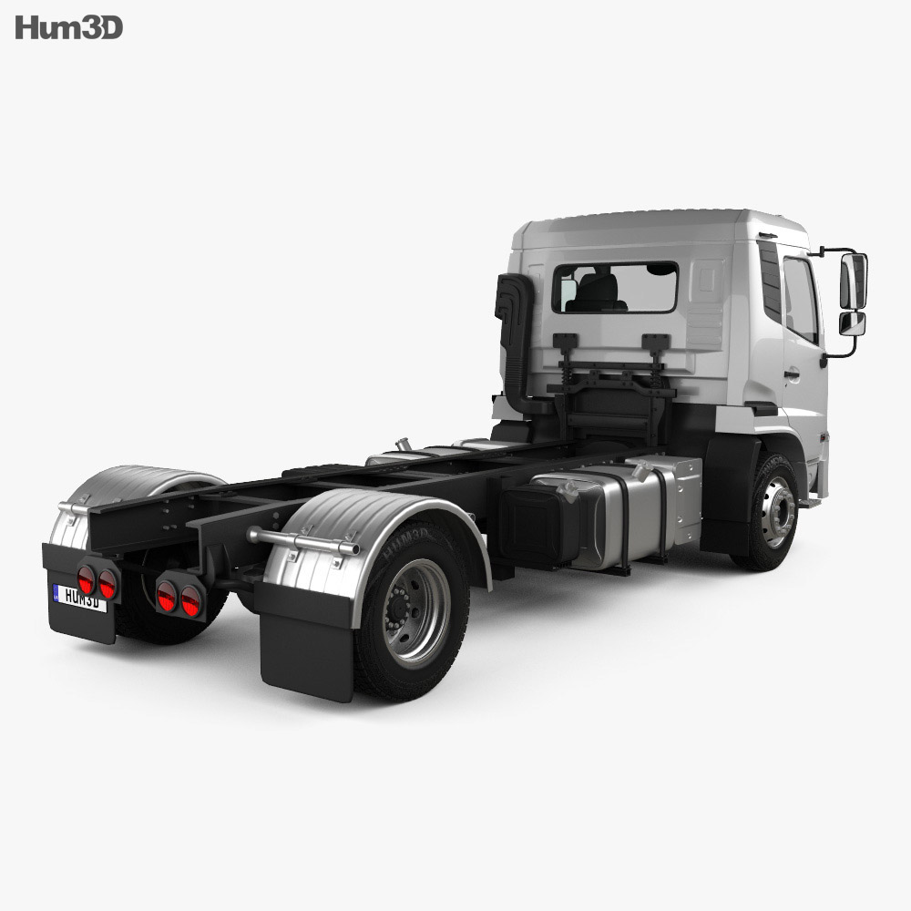 Dongfeng KR Chassis Truck 2017 3d model back view