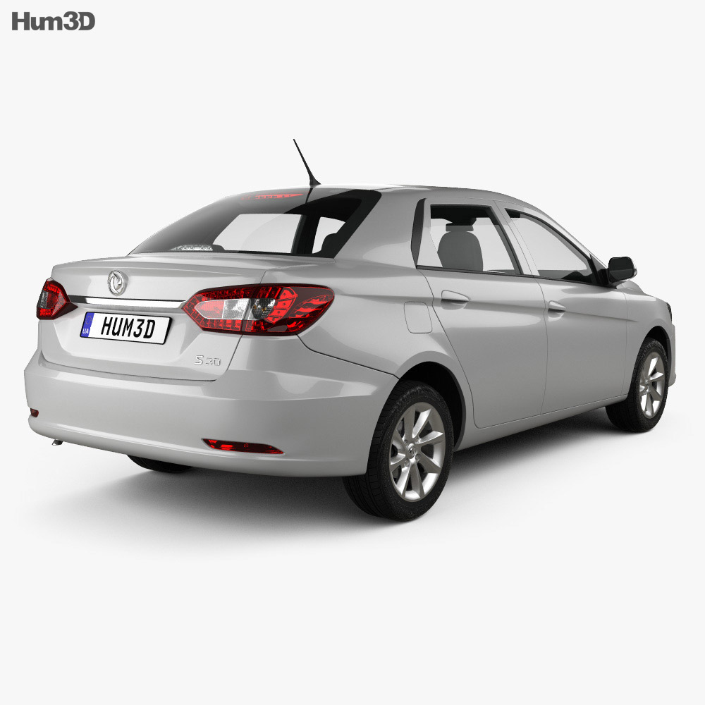 DongFeng S30 2018 3d model back view