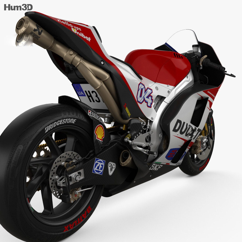 Ducati Desmosedici GP15 2015 3d model back view