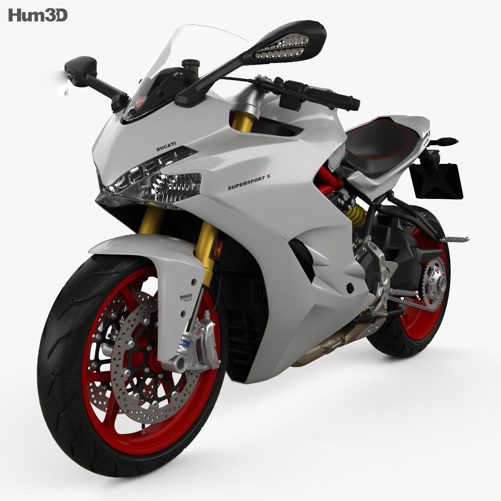 Ducati Supersport S with HQ dashboard 2017 Modelo 3d