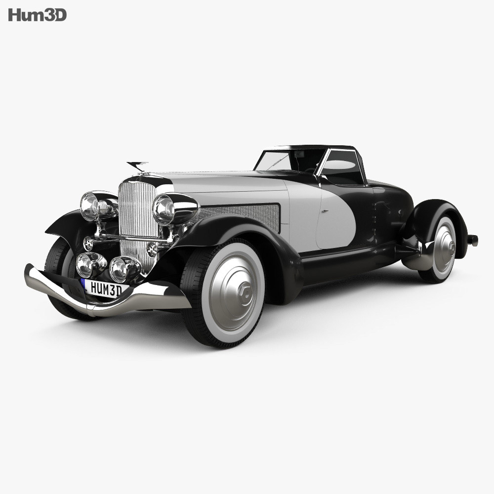 Duesenberg SJ Boattail Speedster 1933 3d model