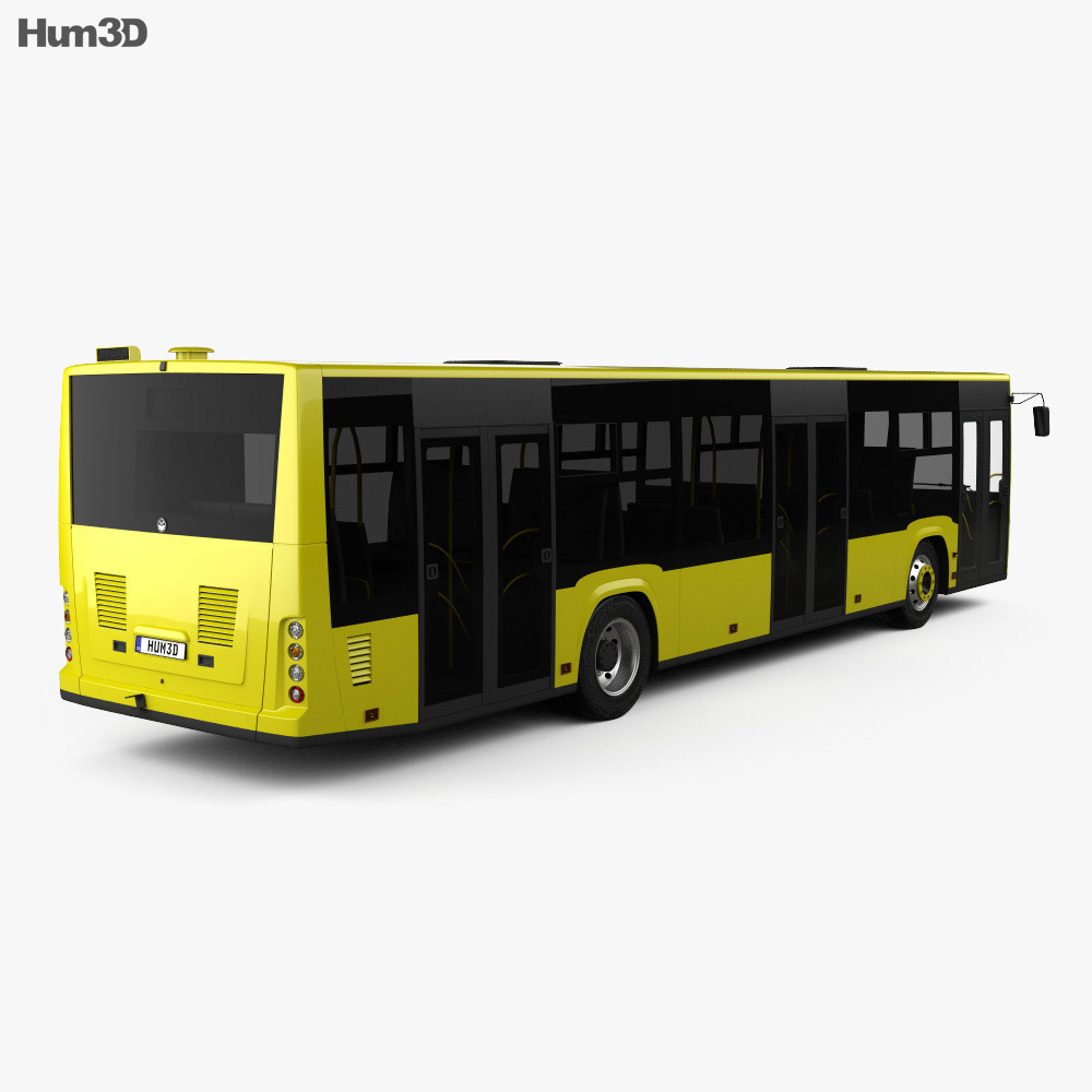 Electron A185 bus 2014 3d model back view