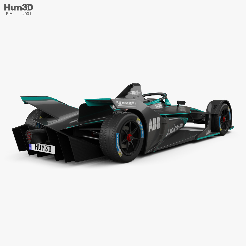 FIA Gen2 Formula E 2019 3D模型 后视图