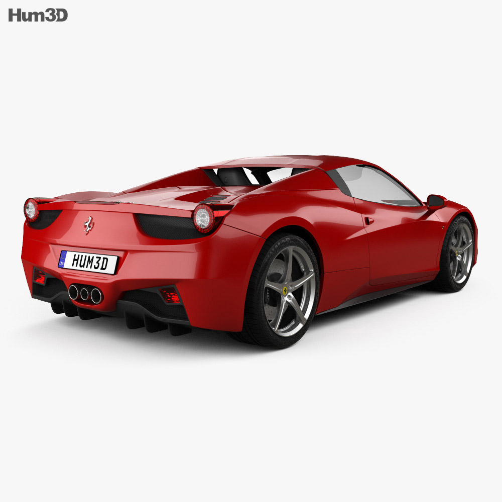 Ferrari 458 Spider 2010 3D model - Vehicles on Hum3D