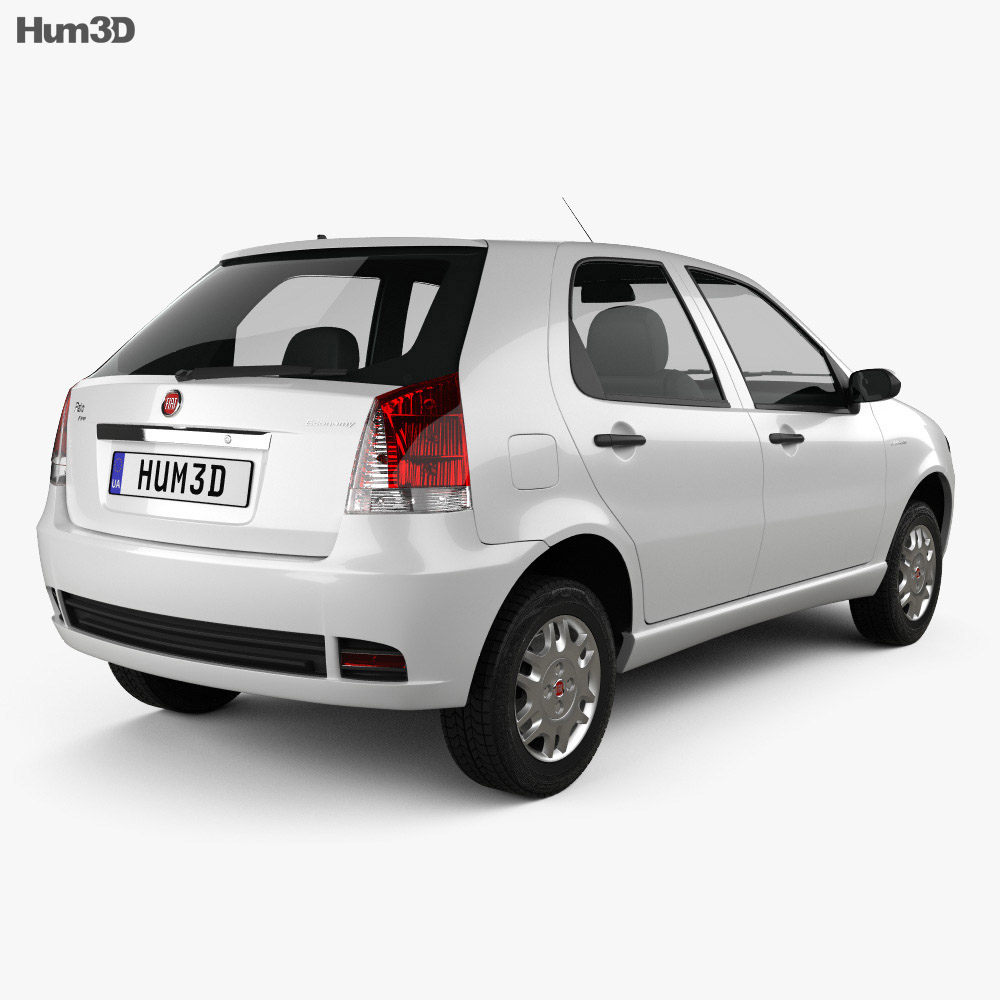Fiat Palio Fire Economy 2014 3d model back view