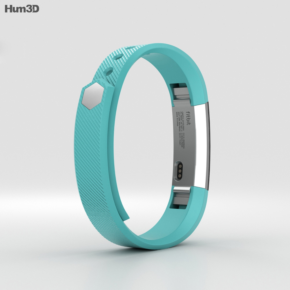 Fitbit Alta Teal/Silver 3Dモデル