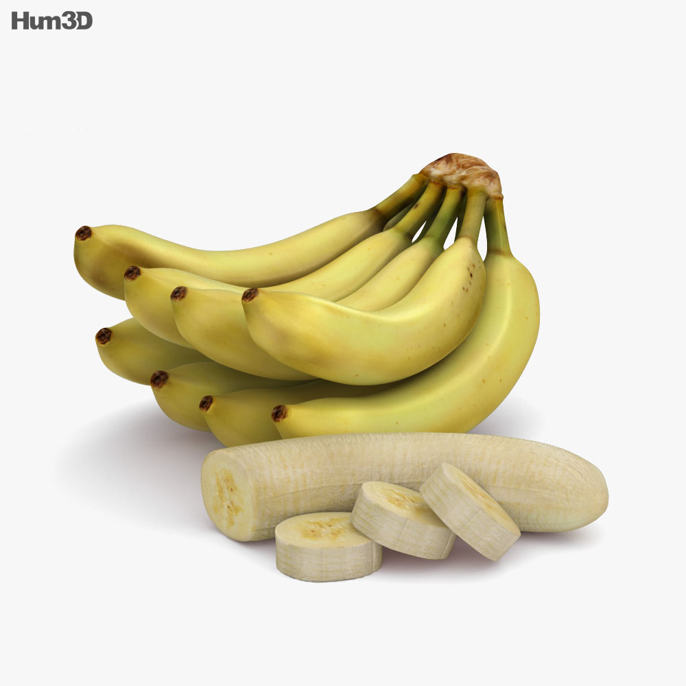 Banana Bunch 3D model Food on Hum3D