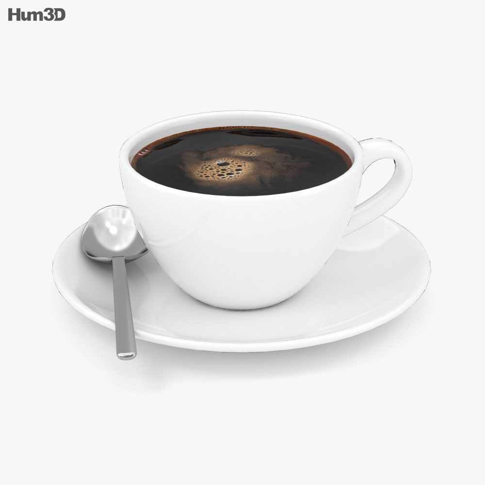 Schwarzer Kaffee 3D-Modell