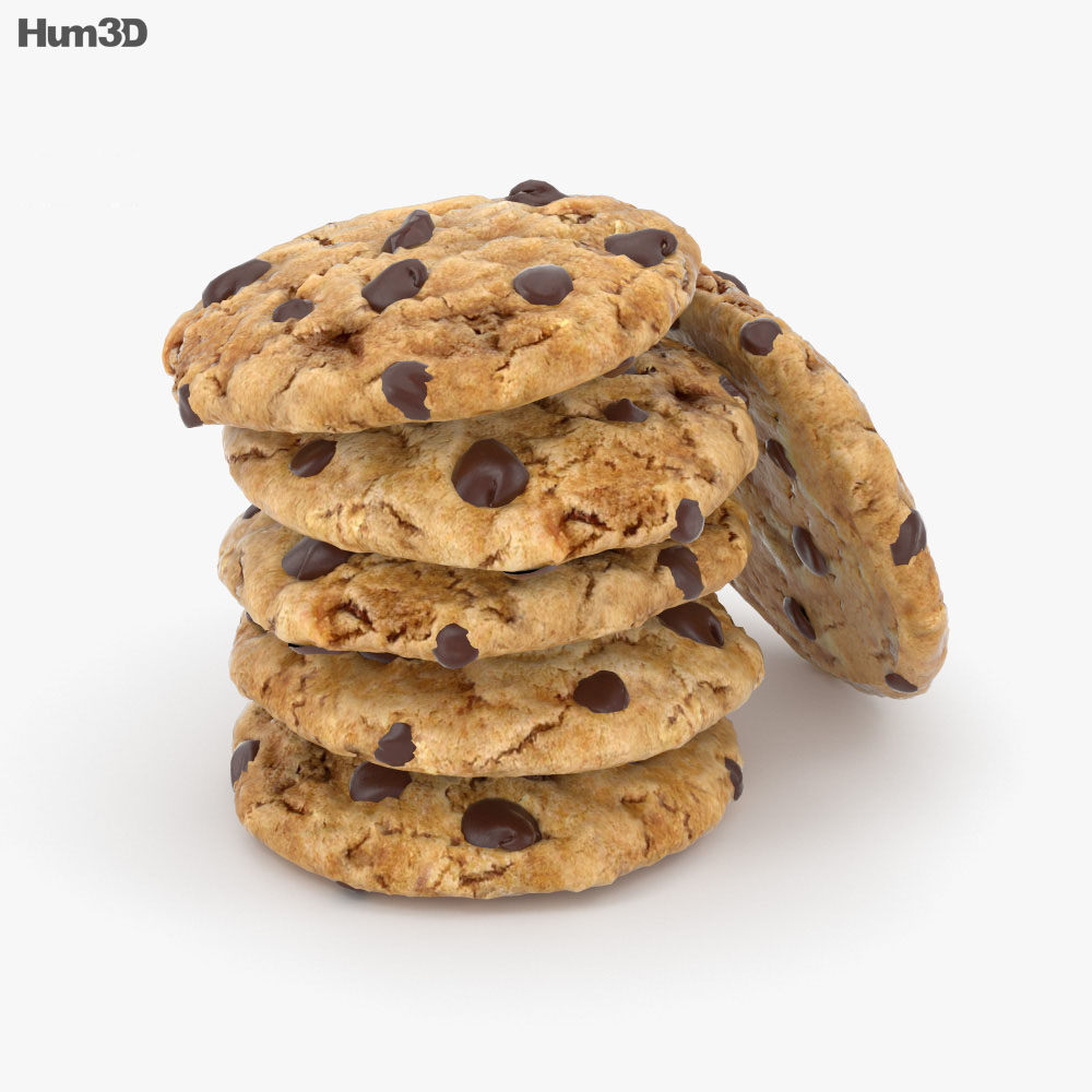 Chocolate Chip Cookie 3d model
