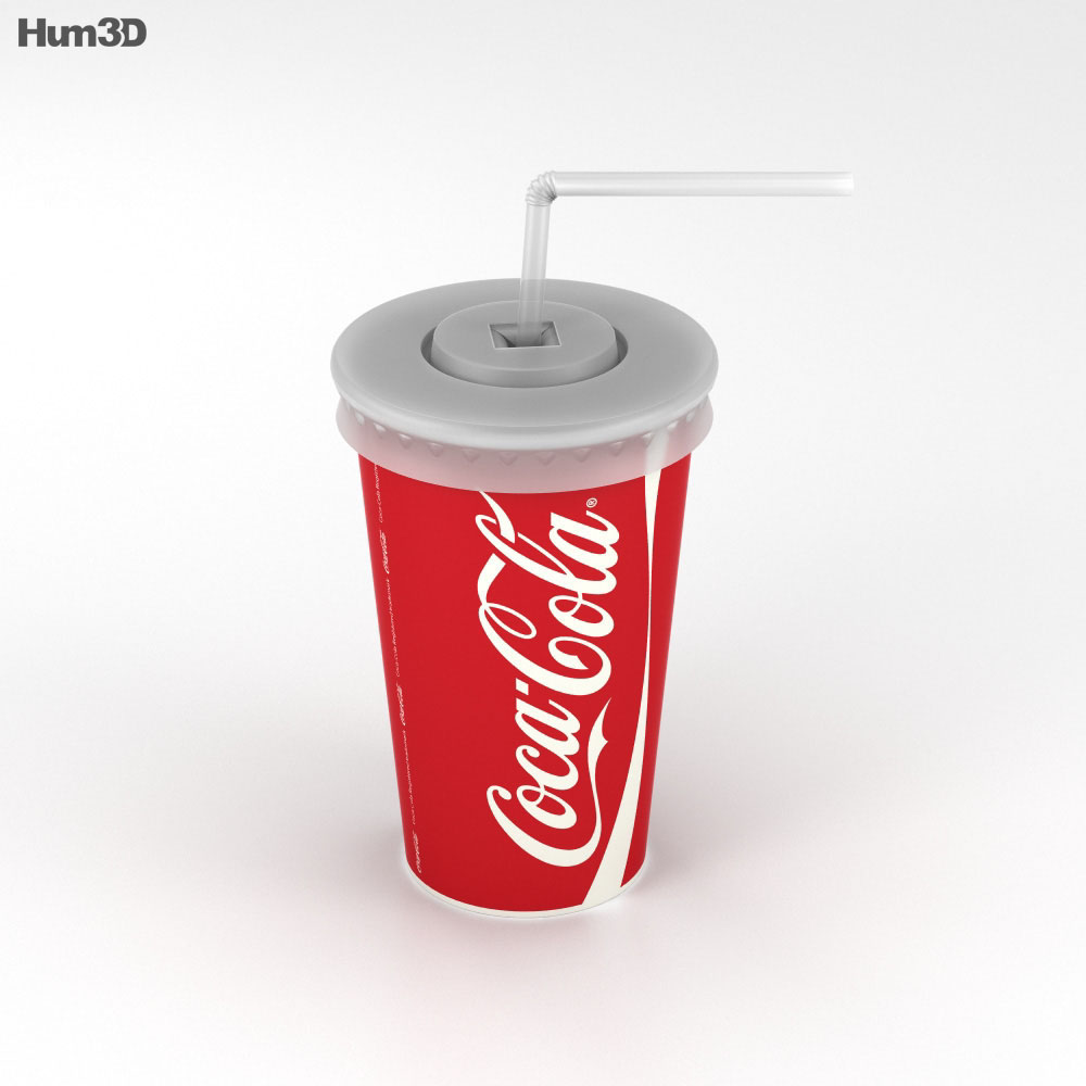 3d Drink Cup model. Drink Cup. Cup 3d. Fast food in Cup. 3 drinks 1 cup