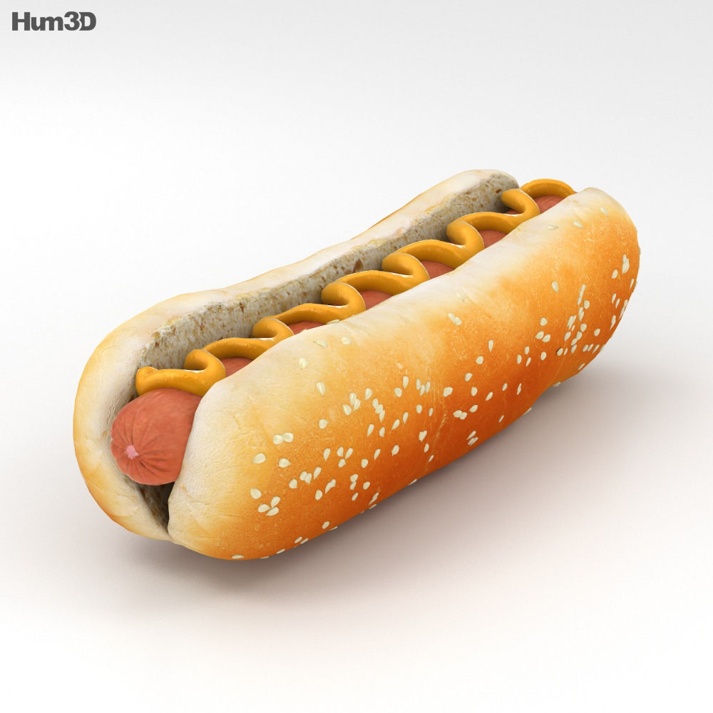 Hot Dog 3d Model - hot dog 3d model free