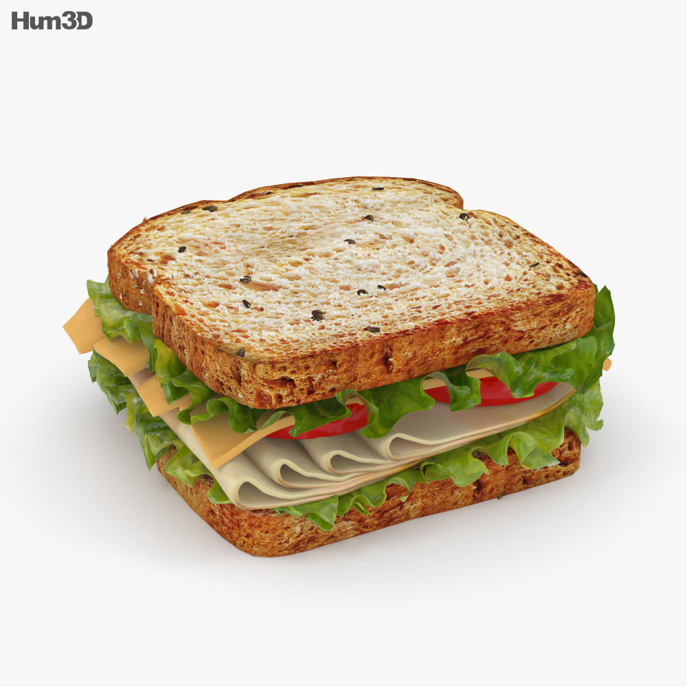 サンドイッチ 3Dモデル