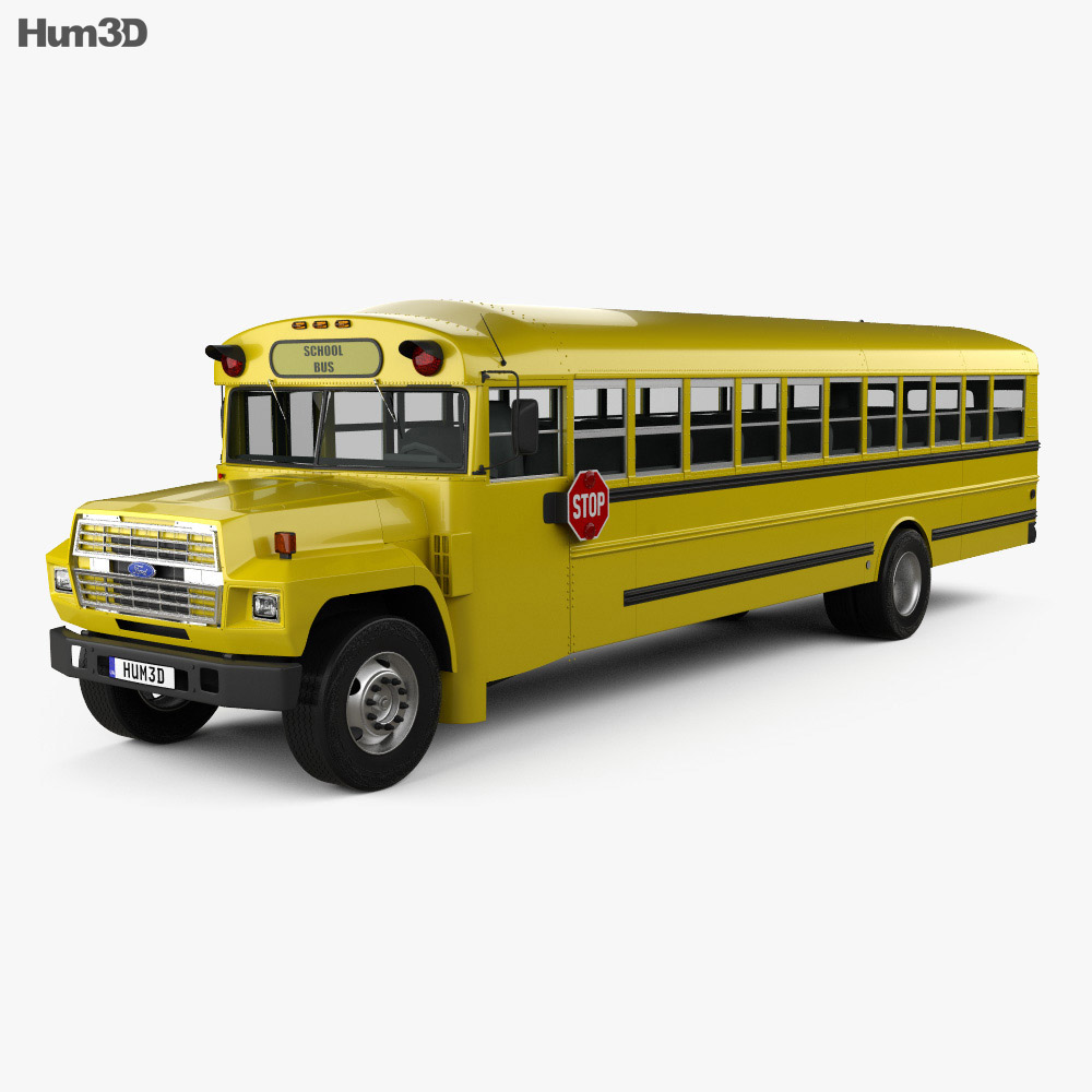 Ford B-700 Thomas Conventional Autobús Escolar 1984 Modelo 3D