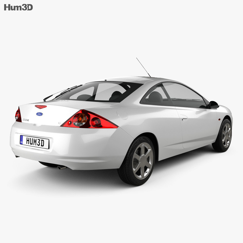 Ford Cougar 2002 3d model back view