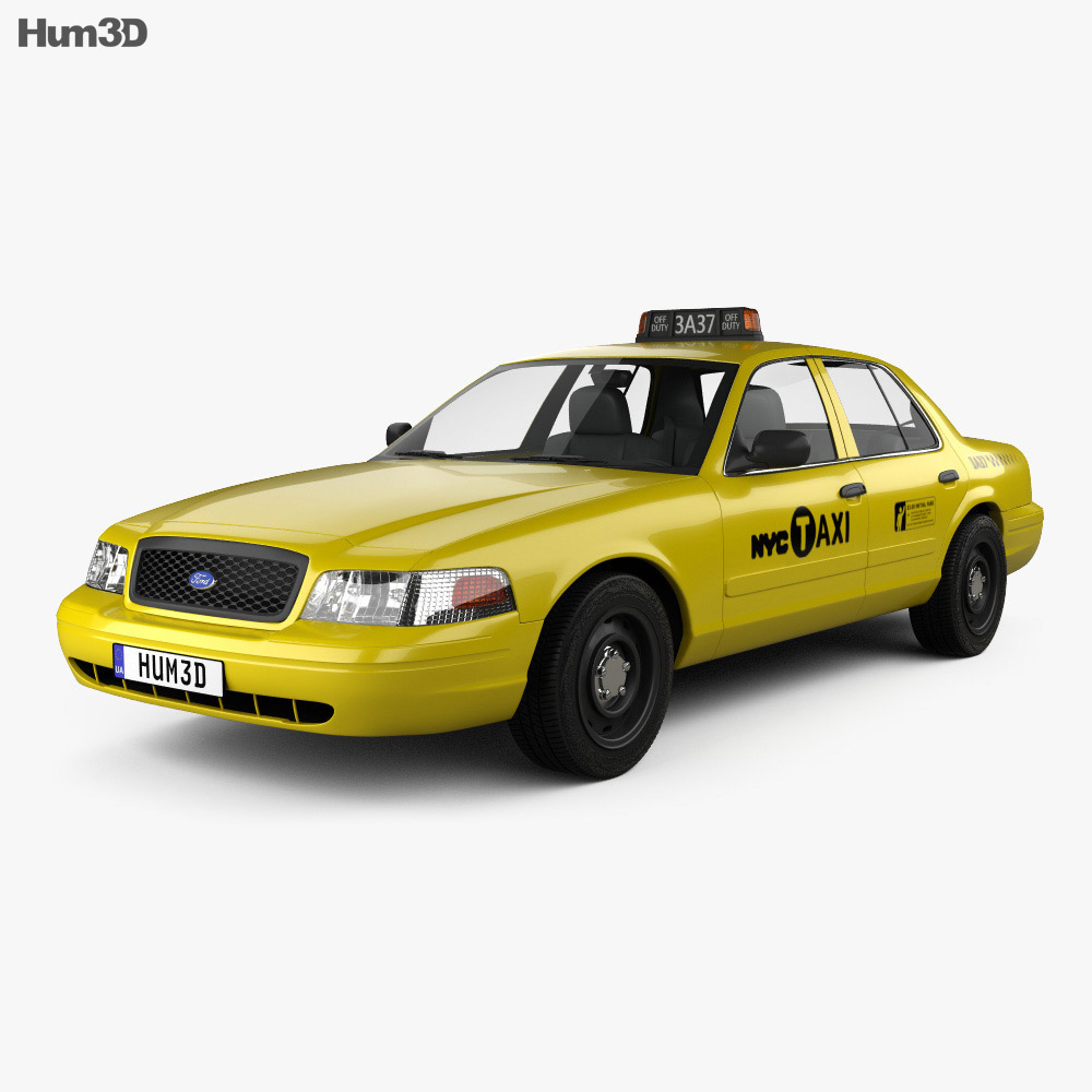 Ford Crown Victoria New York Taxi 2011 3d model