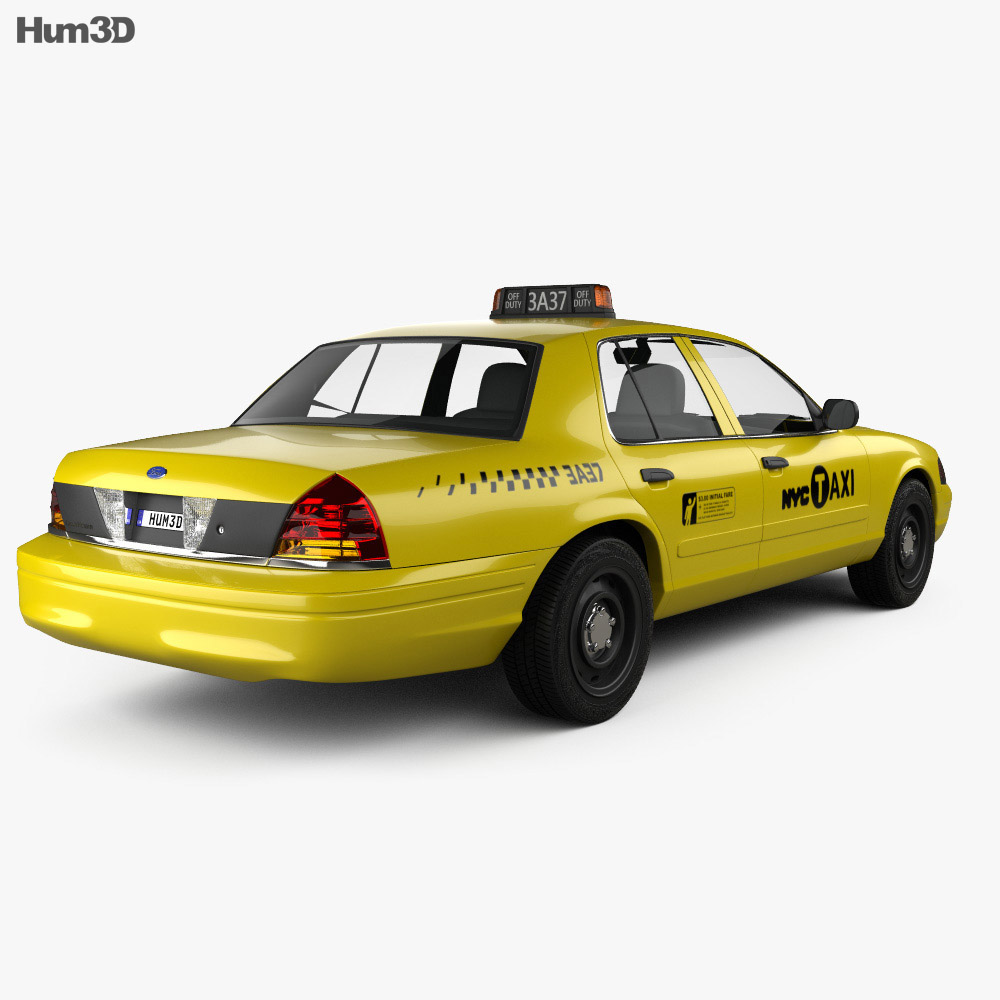 Ford Crown Victoria New York Taxi 2011 3d model back view