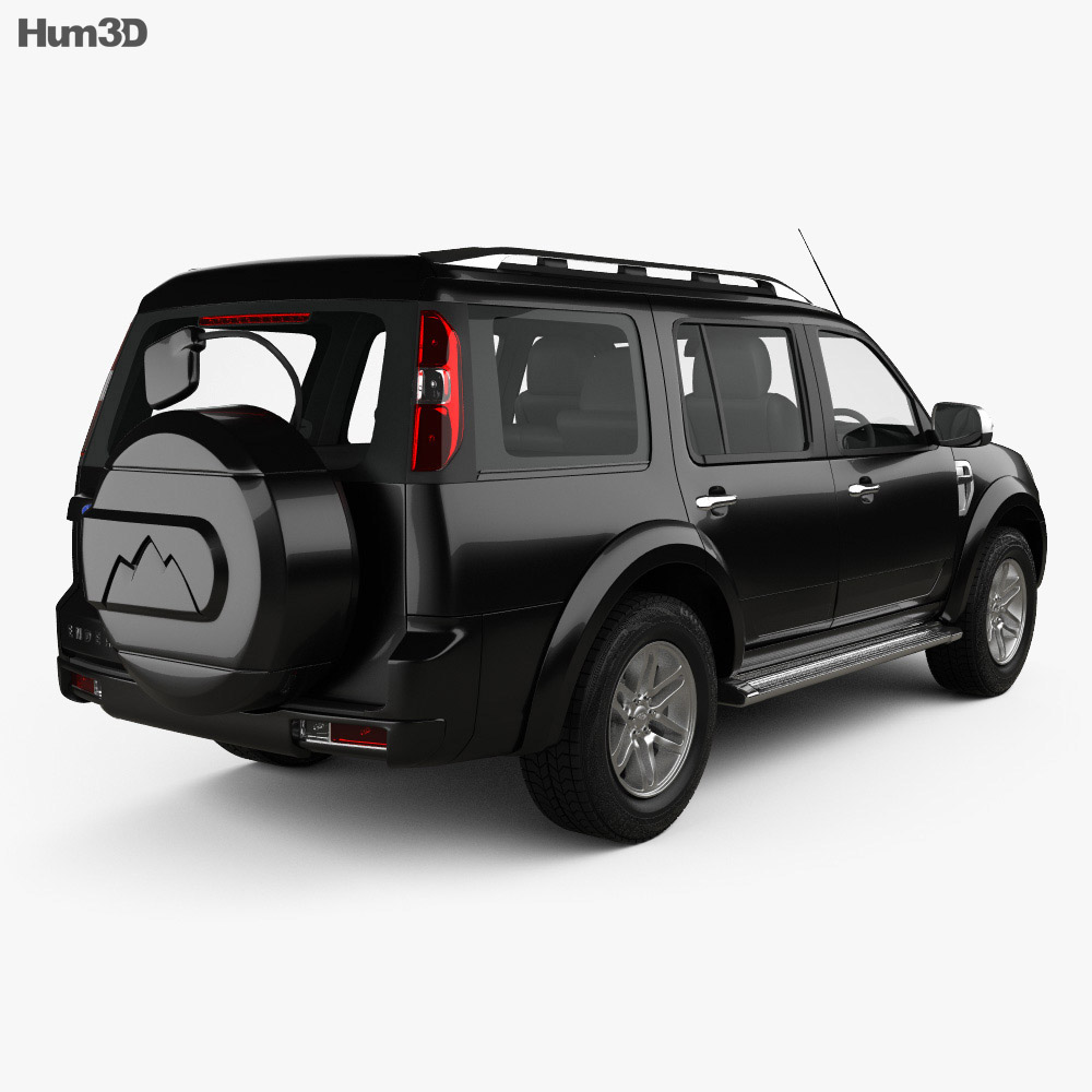 Ford Endeavour 2017 3d model back view