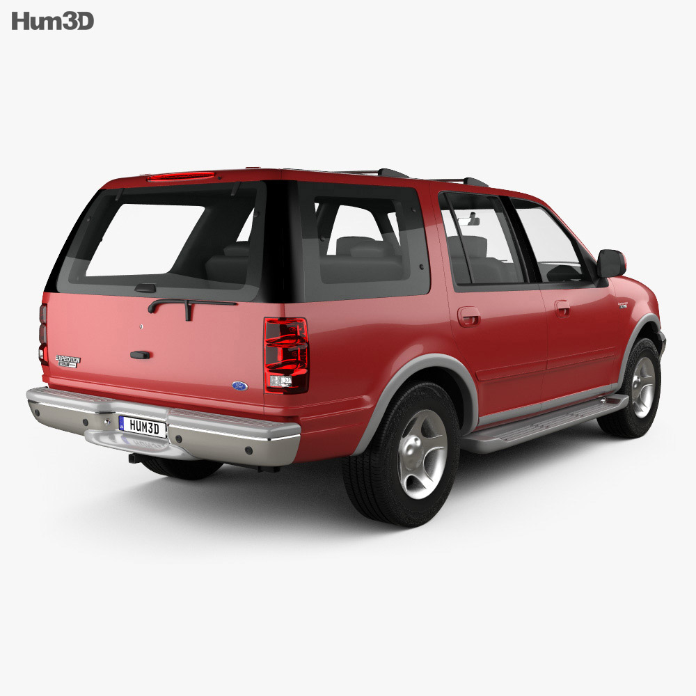 Ford Expedition 2002 3d model back view