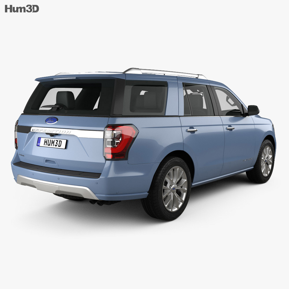 Ford Expedition Platinum 2020 3d model back view