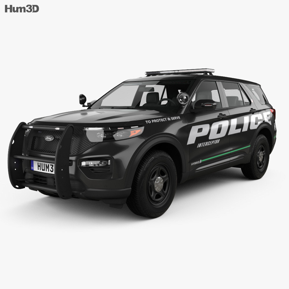 Ford Explorer Police Interceptor Utility 2022 3d model