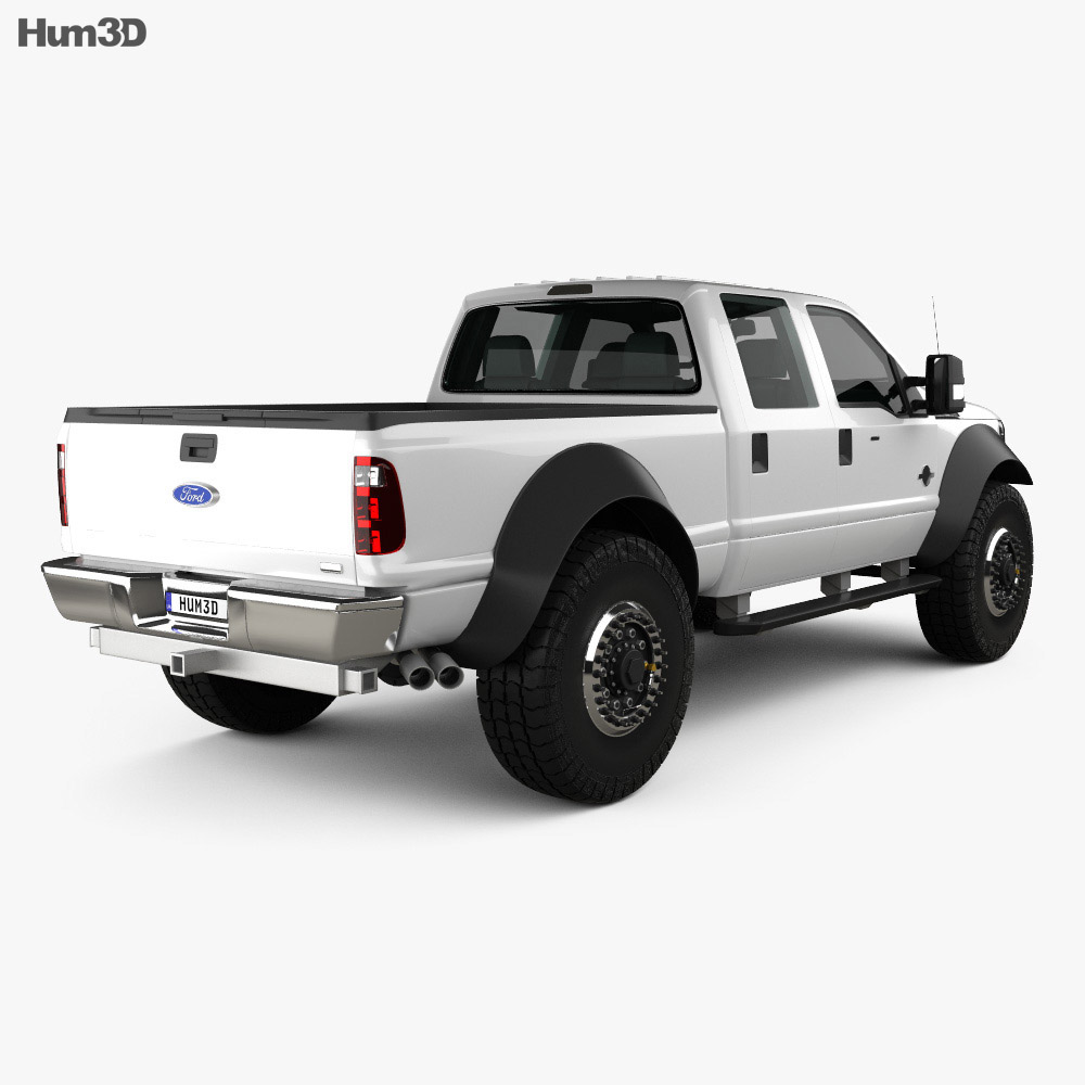 Ford F-554 Extreme Crew Cab pickup 2014 3D 모델  back view