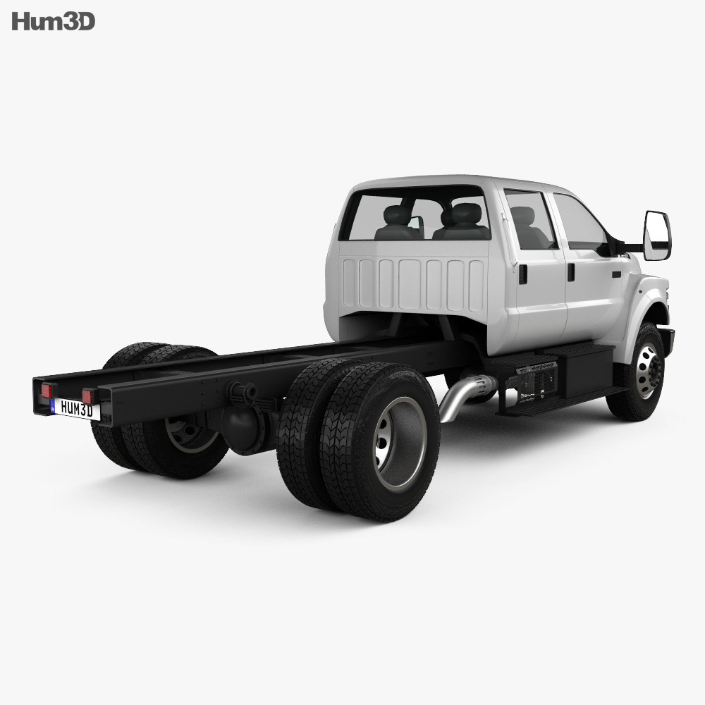 Ford F-650 / F-750 Crew Cab Chassis 2019 3d model back view