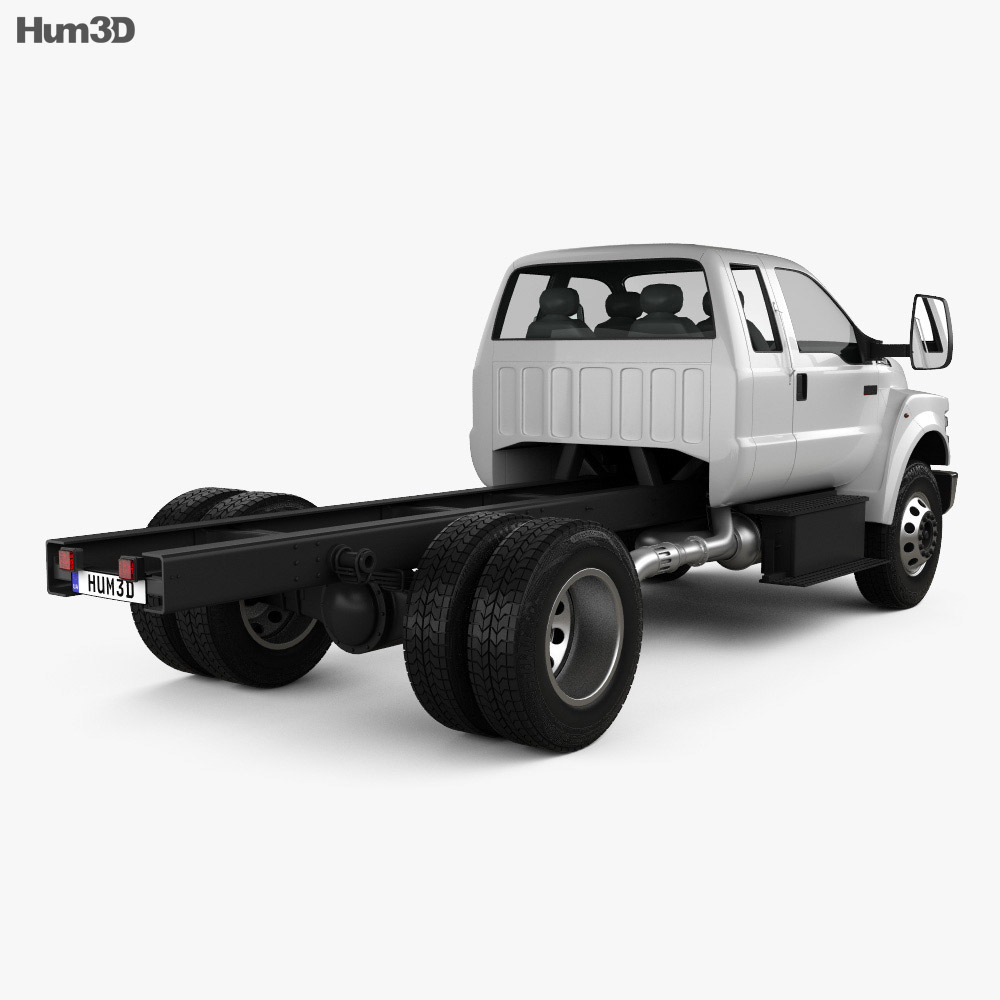 Ford F-650 / F-750 Super Cab Chassis 2019 3d model back view