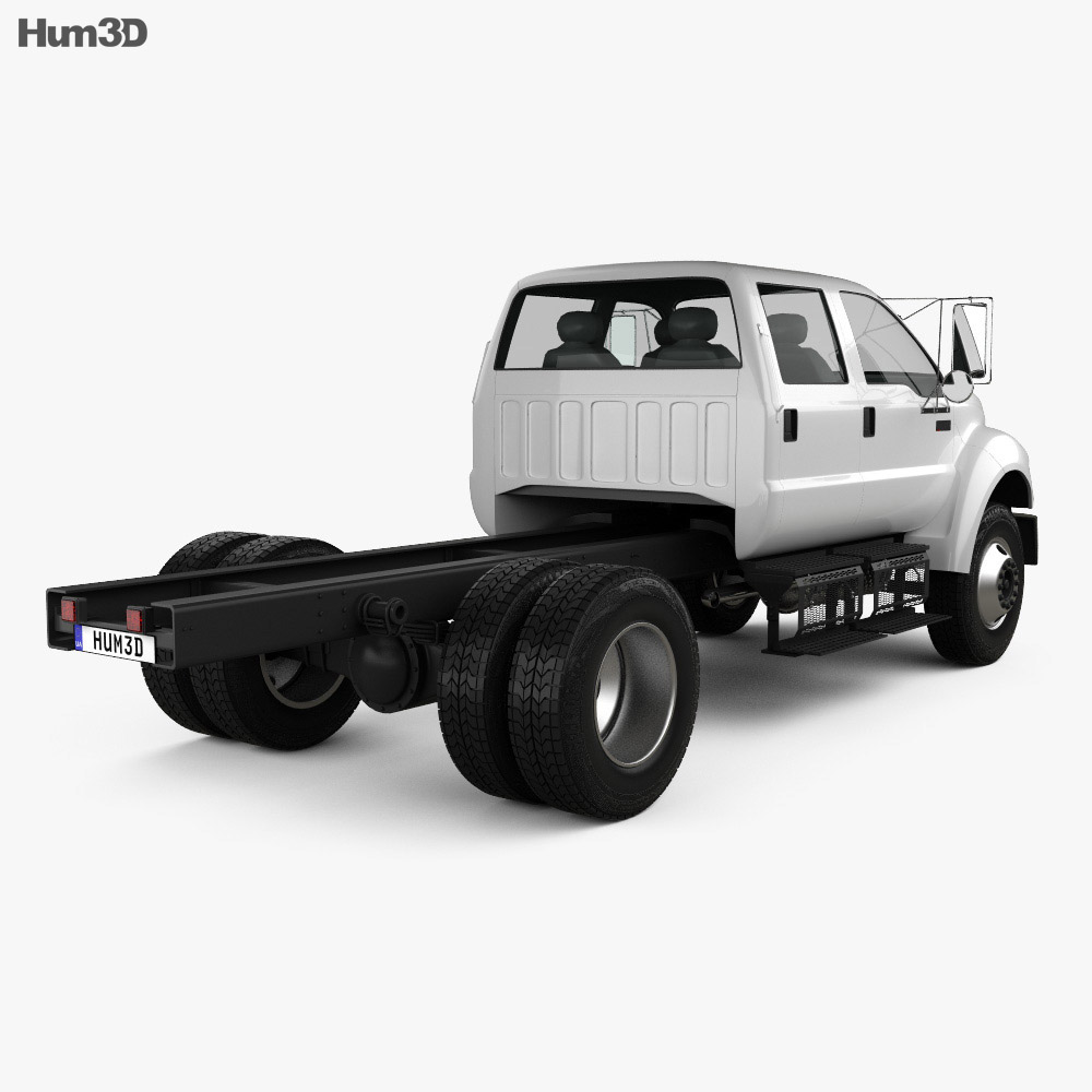 Ford F-650 / F-750 Double Cab Chassis 2014 3d model back view