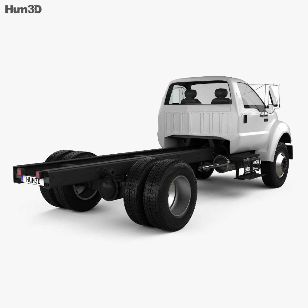 Ford F-650 / F-750 Regular Cab Chassis 2014 Modelo 3d vista traseira