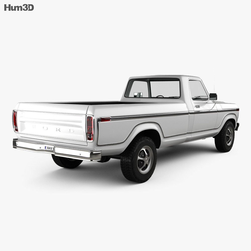 Ford F150 1978 3d model back view