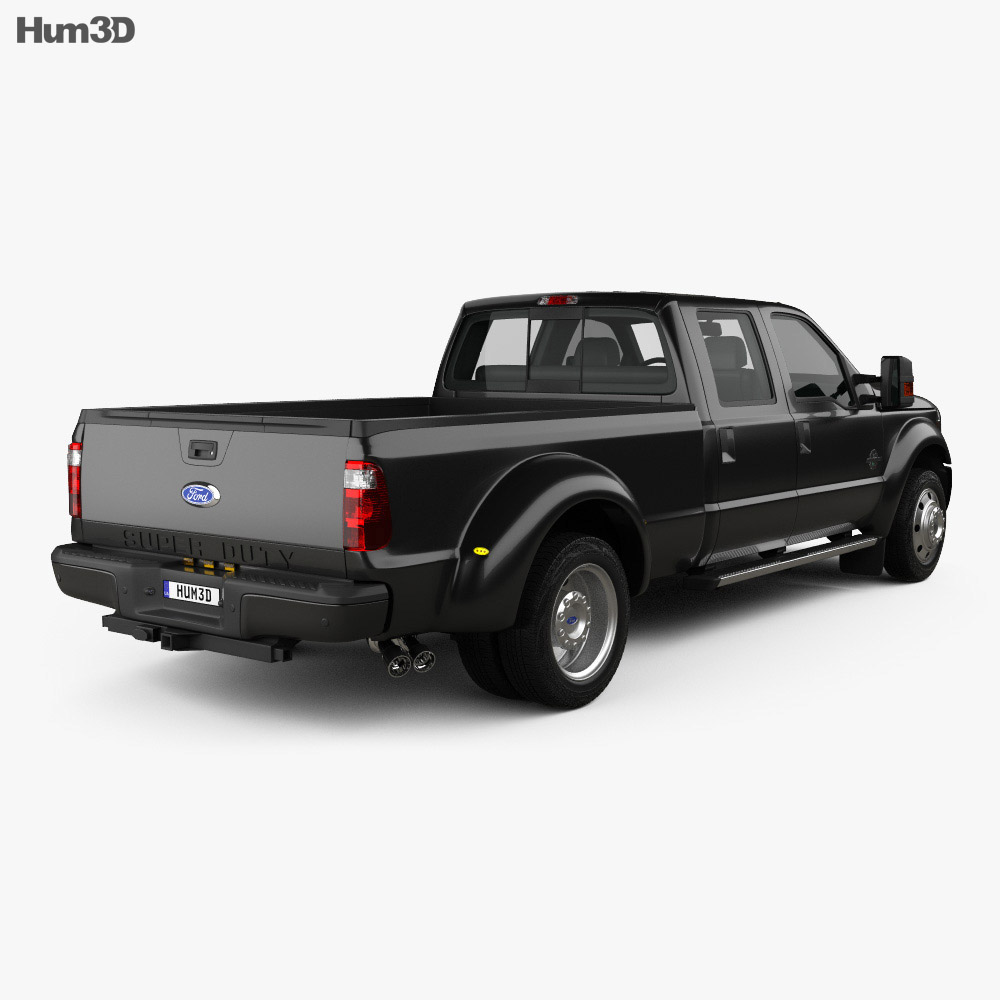 Ford F-450 Crew Cab XL 2014 3d model back view
