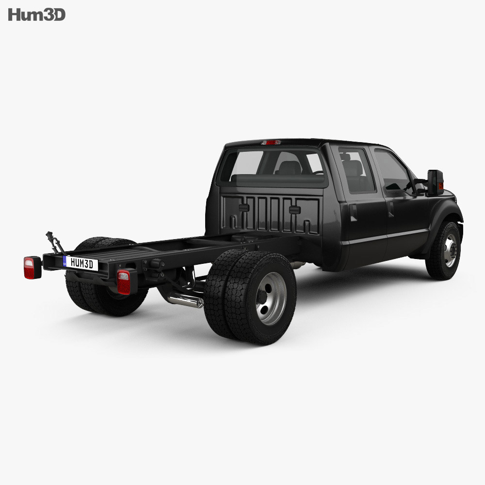 Ford F-550 Crew Cab Chassis 2015 3d model back view
