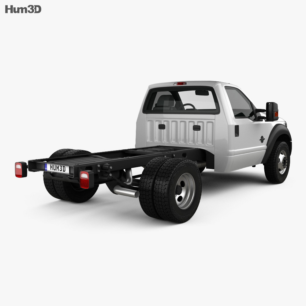 Ford F-550 Regular Cab Chassis 2014 3D 모델  back view