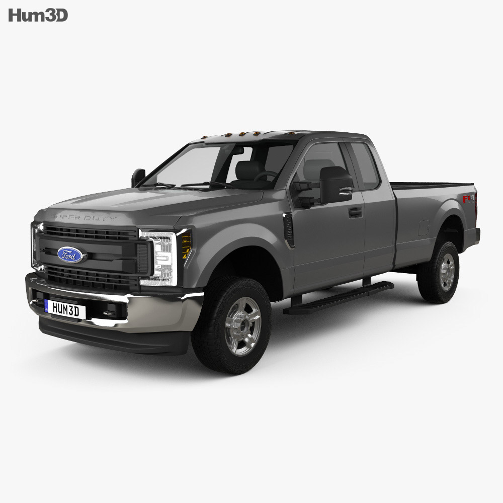 Ford F 250 Super Duty Super Cab Xlt 2015 3d Model Hum3d