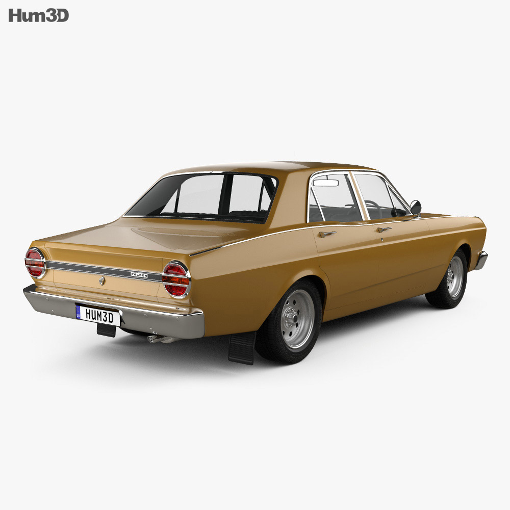Ford Falcon 1968 3d model back view