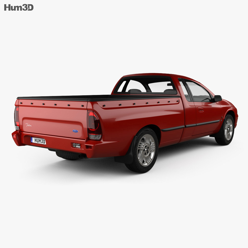 Ford Falcon UTE XLS 2010 3d model back view