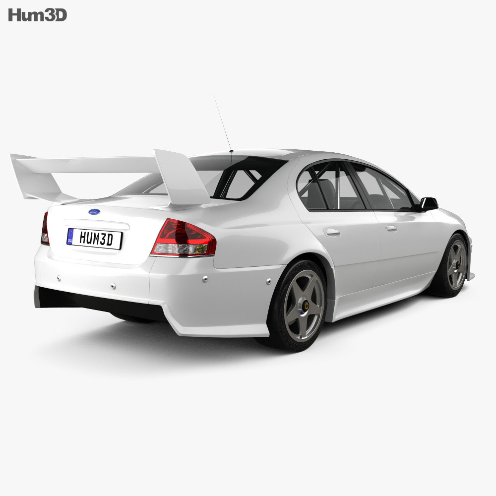 Ford Falcon V8 Supercars 2018 3d model back view