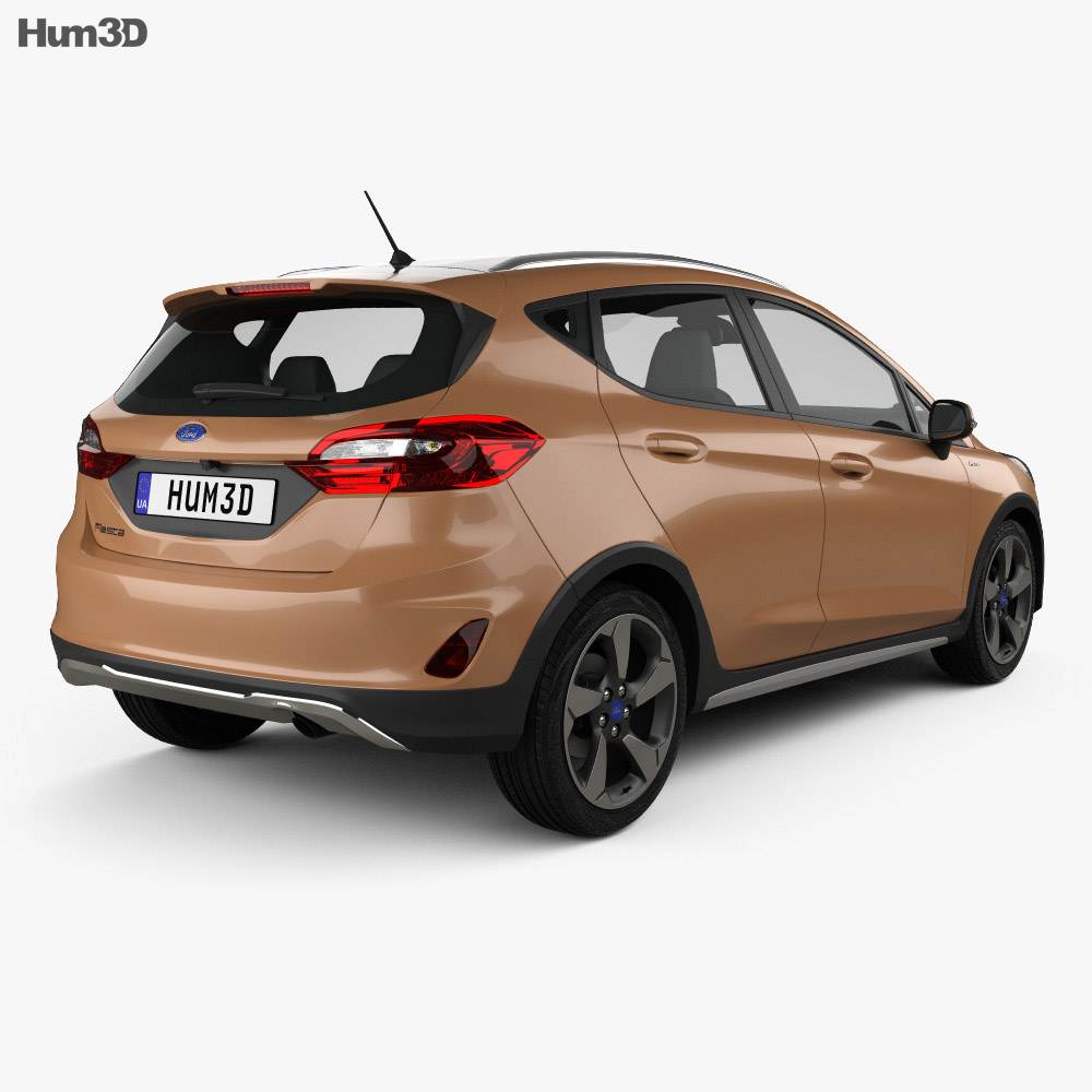 Ford Fiesta Active 2017 3d model back view