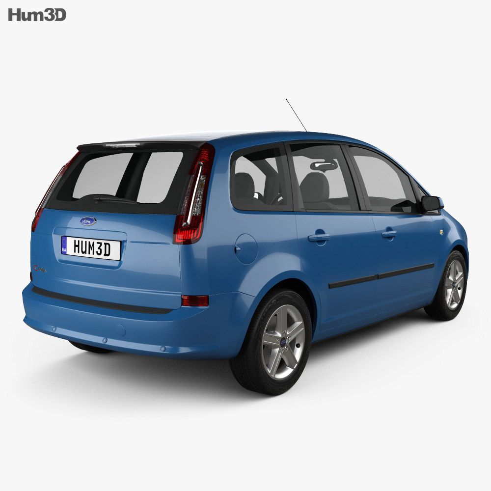 Ford C-Max 2010 3d model back view