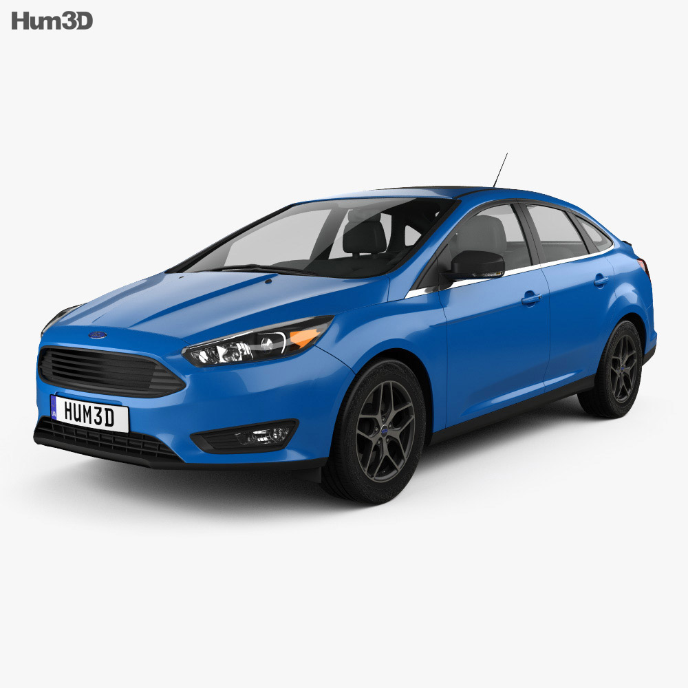 Ford Focus sedan 2017 modelo 3D - Veículos no Hum3D