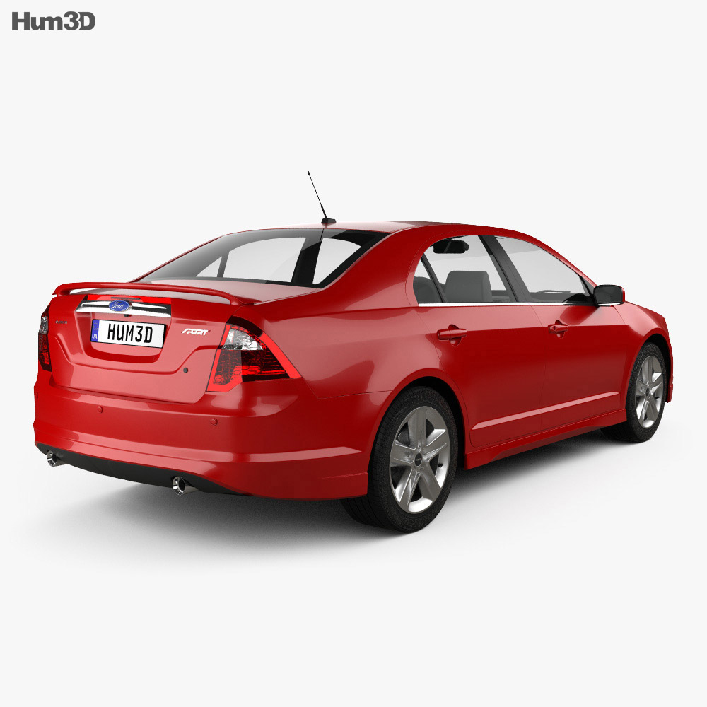 Ford Fusion Sport 2014 3d model back view
