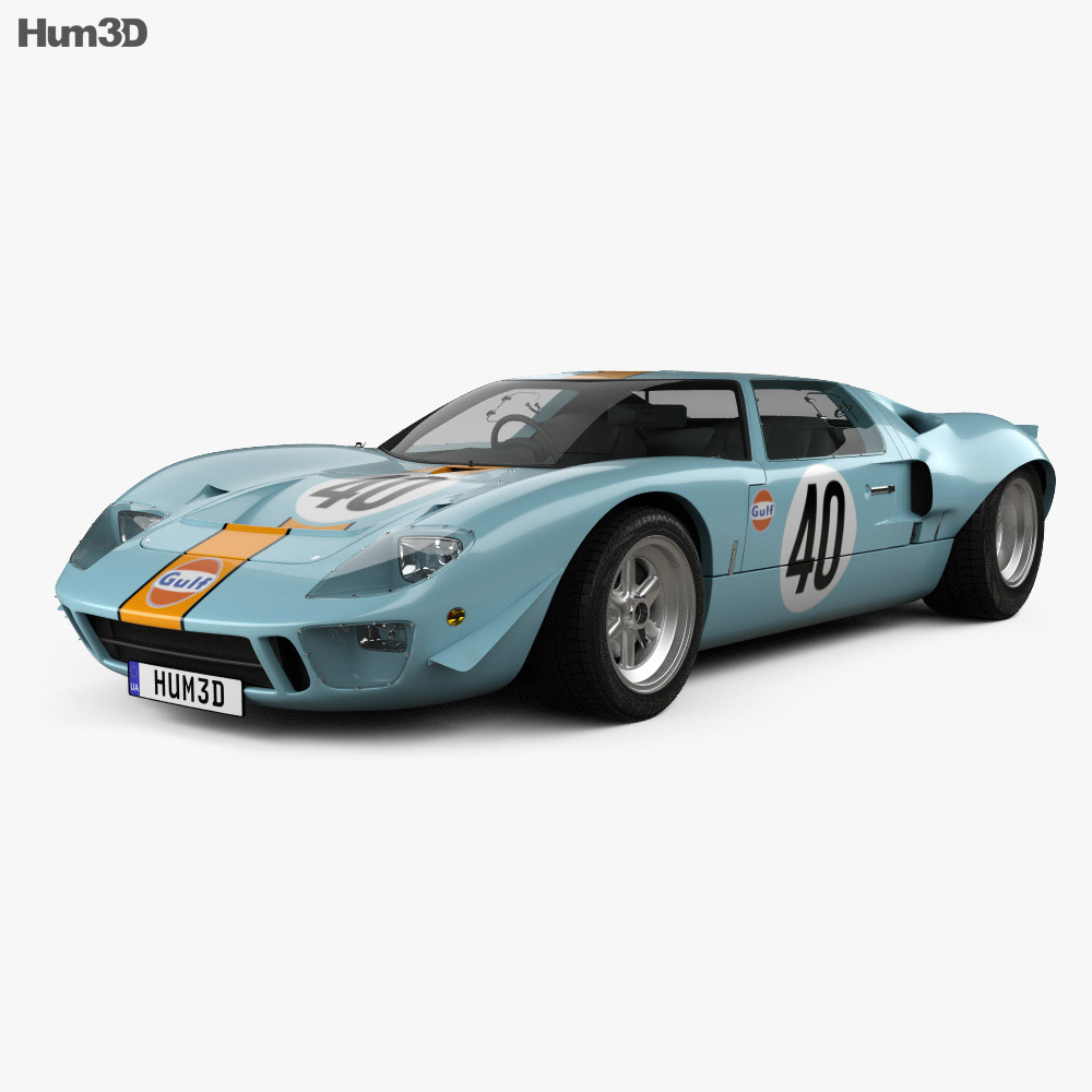 Ford GT40 1968 3D model - Vehicles on Hum3D