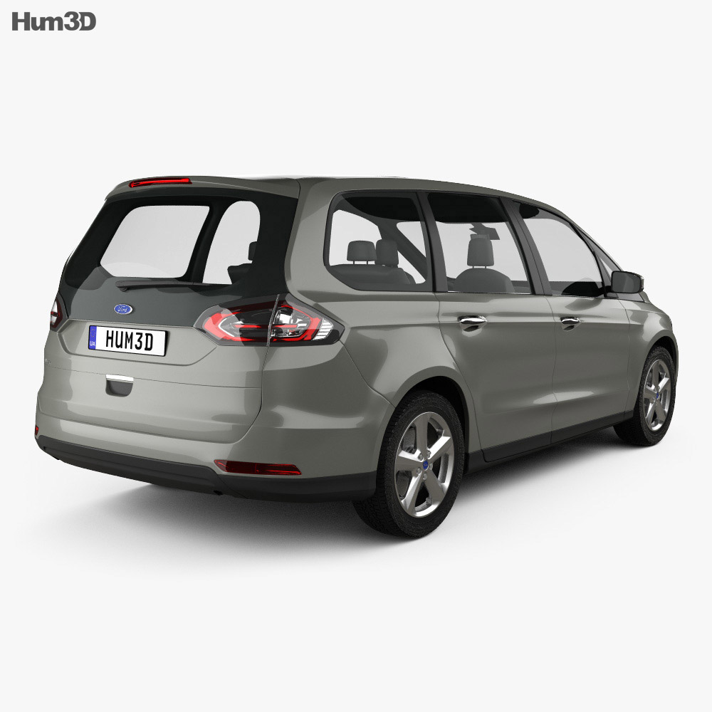 Ford Galaxy 2018 3d model back view